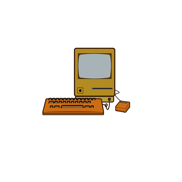 وکتور کامپیوتر اپل نسل قدیم