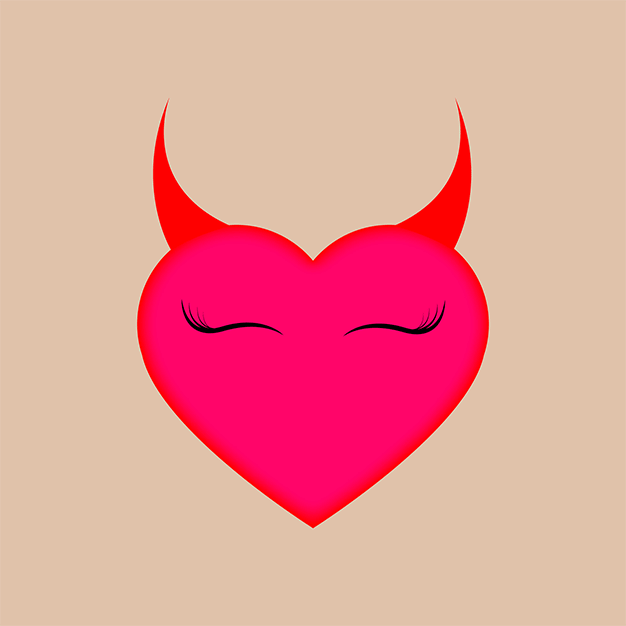 قلب قرمز شیطون