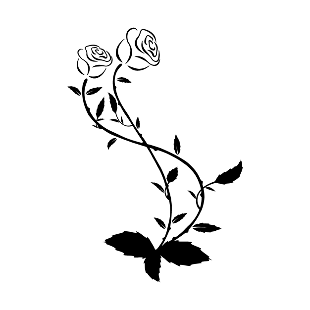 گل رز سیاه و سفید