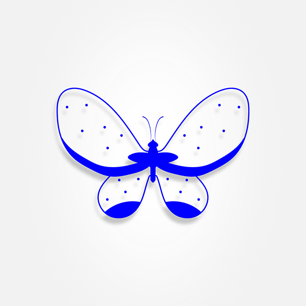 وکتور پروانه آبی 37