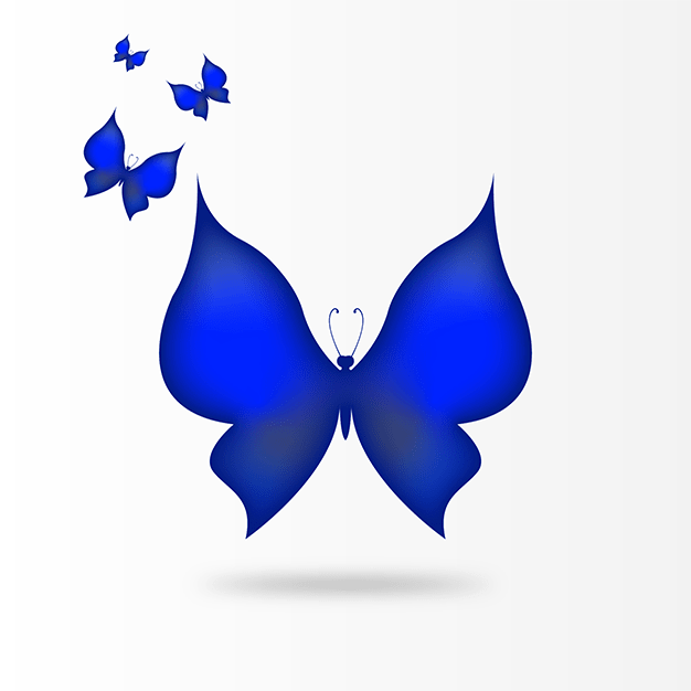 وکتور پروانه آبی 78
