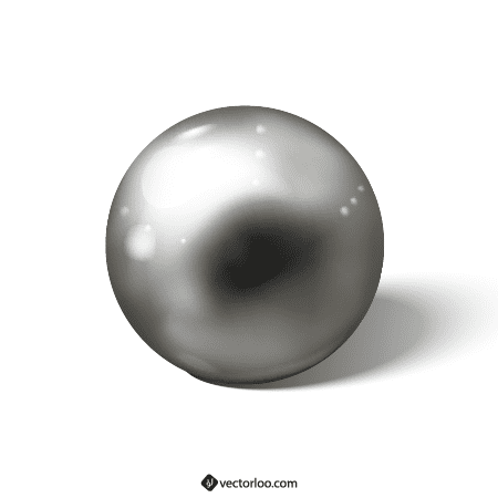 وکتور توپ فلزی سه بعدی واقعی رایگان 1