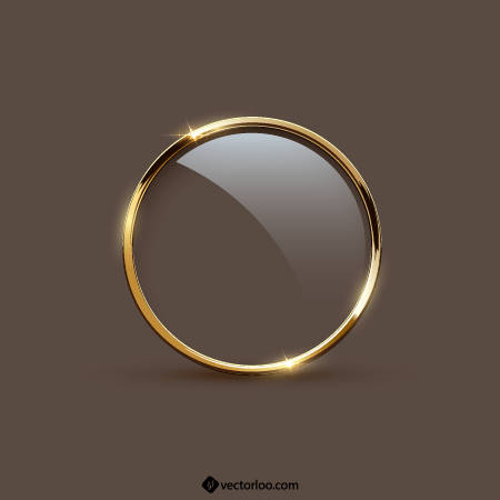 وکتور حلقه طلایی درخشان شیشه ای رایگان 1