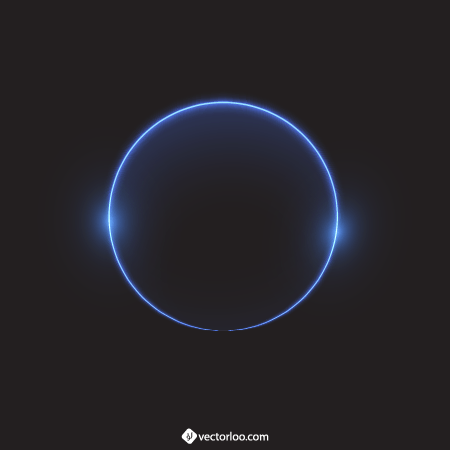 وکتور دایره آبی نئون رایگان 1
