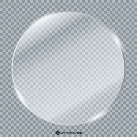 وکتور دایره شیشه ای شفاف رایگان 1