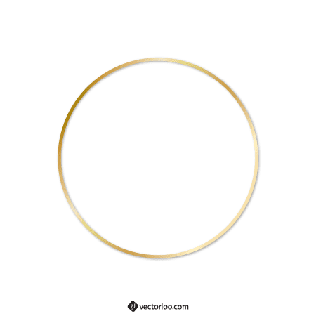 وکتور دایره طلایی توخالی پس زمینه سفید رایگان 1