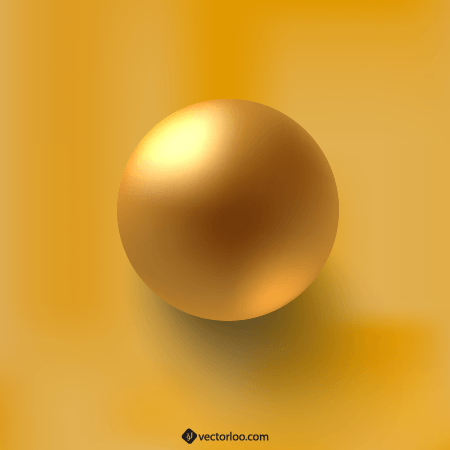 وکتور دایره طلایی سه بعدی واقعی رایگان 1