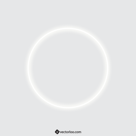 وکتور دایره نئون سفید رایگان 1