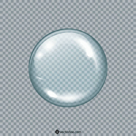 وکتور دایره کره ای شیشه ای شفاف رایگان 1