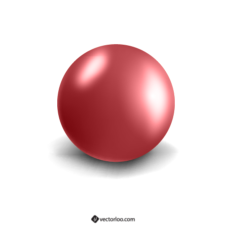 وکتور توپ پلاستیکی قرمز براق رایگان 1