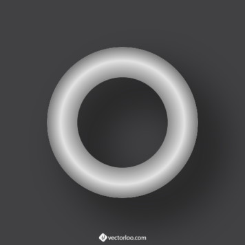 وکتور دایره فلزی نقره ای رایگان 1