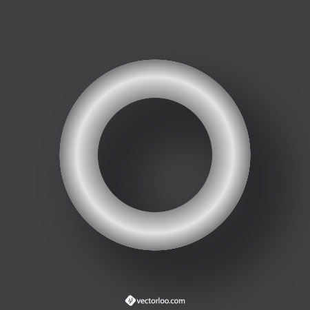 وکتور دایره فلزی نقره ای رایگان 1