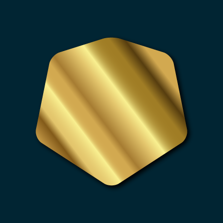 وکتور فریم شش ضلعی طلایی گرادینت رایگان 1