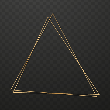 وکتور فریم مثلث طلایی باریک دوبل رایگان 1