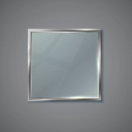 وکتور فریم مربع آینه ای شفاف با حاشیه درخشان رایگان 1
