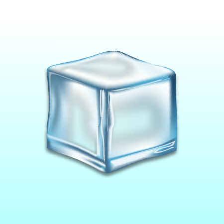 وکتور مکعب یخ سه بعدی آبی رایگان 1