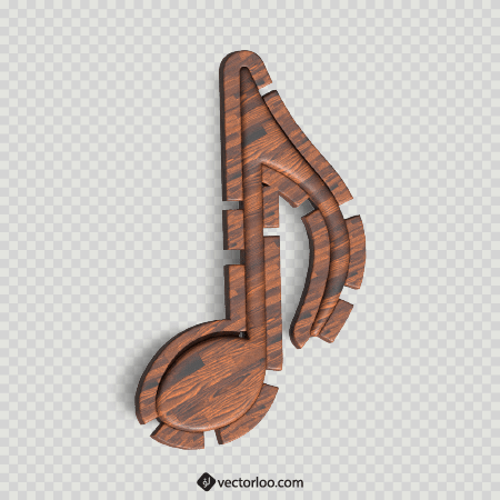 وکتور نوت موسیقی سه بعدی بافت چوب 10