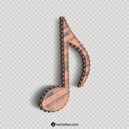 وکتور نوت موسیقی سه بعدی بافت چوب 5