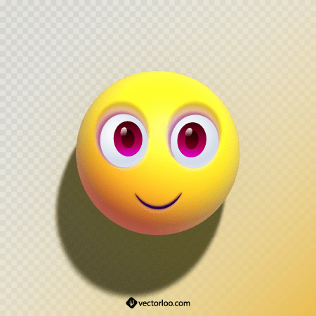 وکتور اموجی لبخند با نگاه سه بعدی 7