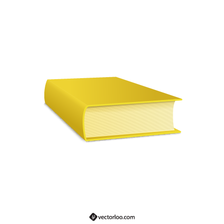 وکتور کتاب بسته زرد خالی رایگان 1