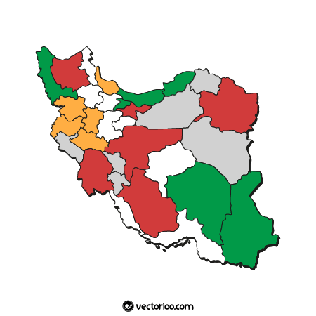 وکتور نقشه ایران رایگان 3