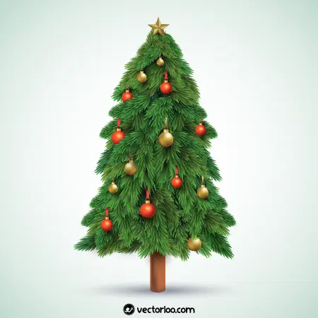 وکتور درخت کریسمس رایگان 1