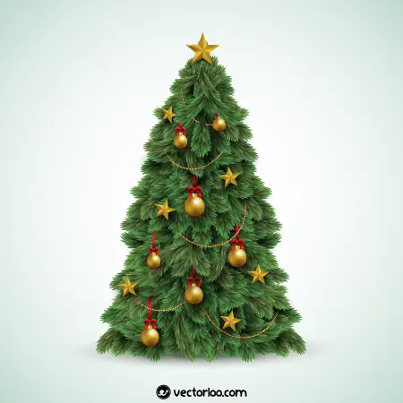 وکتور درخت کریسمس رایگان 2
