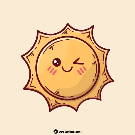 وکتور خورشید کارتونی رایگان 3
