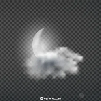 وکتور ماه حلال و ابر واقعی رایگان 1
