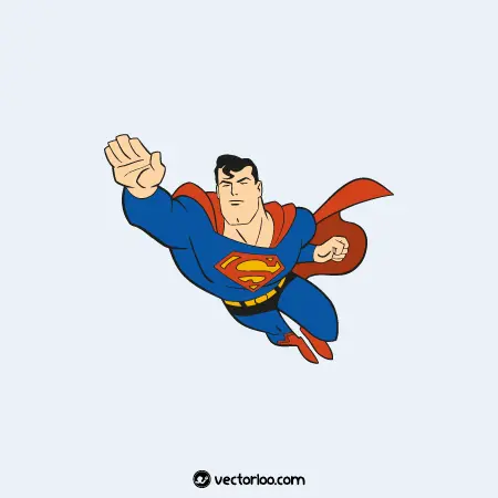 وکتور سوپرمن کارتونی در حال پرواز 1