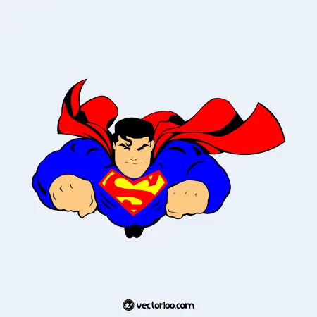 وکتور سوپرمن کارتونی در حال پرواز 2