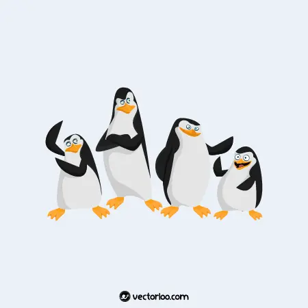 وکتور پنگوئن های ماداگاسکار 1