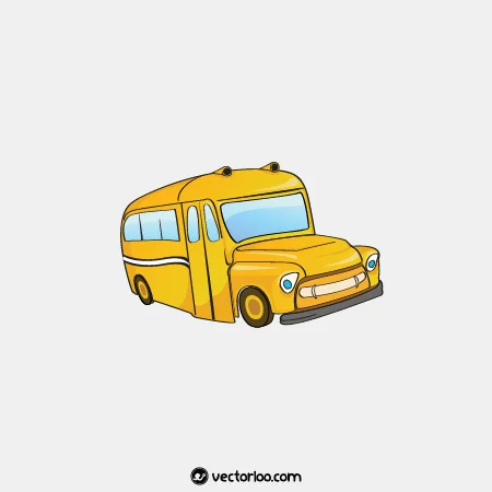 وکتور اتوبوس مدرسه کارتونی 1