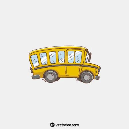 وکتور اتوبوس مدرسه کارتونی 3