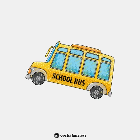 وکتور اتوبوس مدرسه کارتونی 4
