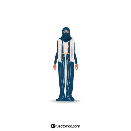 وکتور خانوم با حجاب کامل اسلامی با نقاب 1