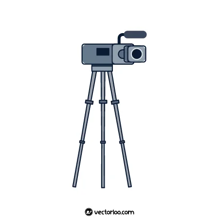 وکتور دوربین فیلم برداری پایه دار کارتونی 1