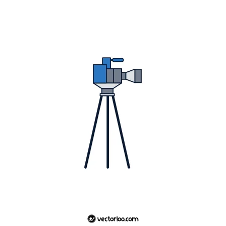 وکتور دوربین فیلم برداری پایه دار کارتونی 2