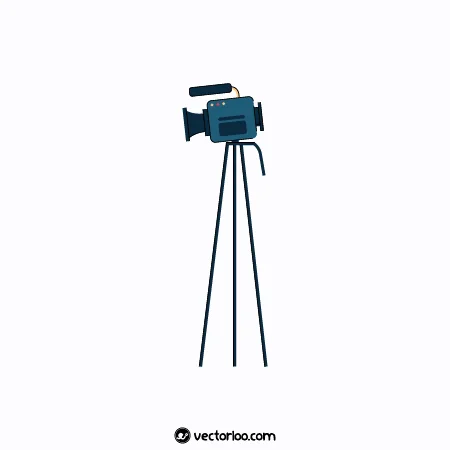 وکتور دوربین فیلم برداری کارتونی با پایه بلند 1