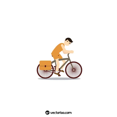 وکتور دوچرخه سوار کارتونی 2