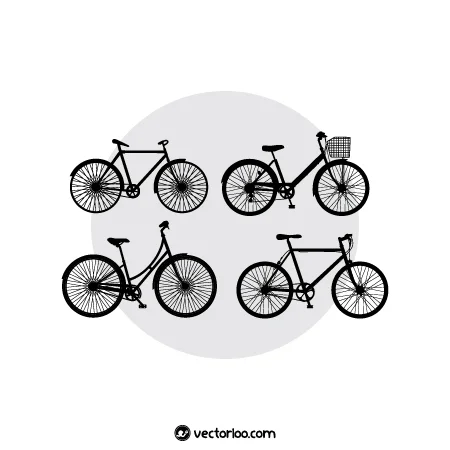 وکتور دوچرخه سیاه و سفید 1