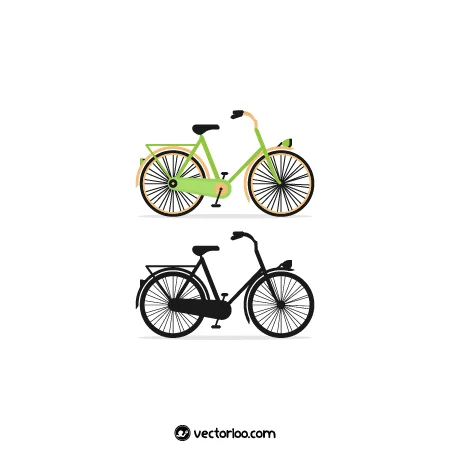 وکتور دوچرخه قدیمی زرد 1