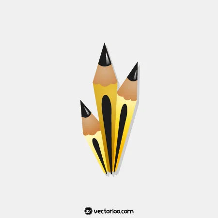 وکتور سه مداد با طرح زیبا 1