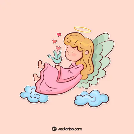 وکتور فرشته دختر کارتونی 1
