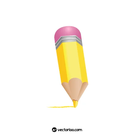 وکتور مداد رنگی زرد کوتاه 1