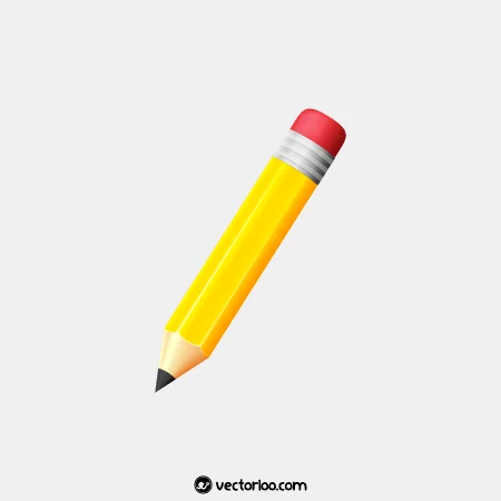 وکتور مداد زرد واقعی حرفه ای 1