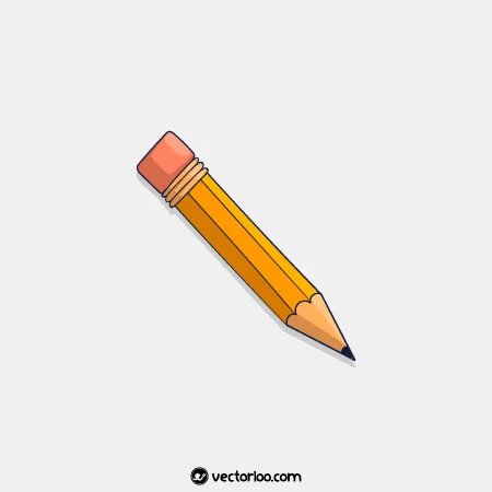 وکتور مداد کارتونی نارنجی با نوک سیاه 1