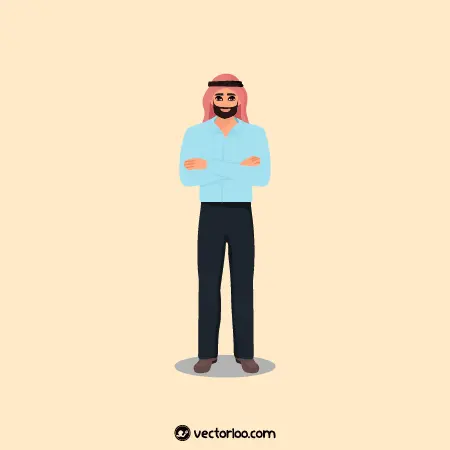 وکتور مرد جوان با لباس عربی 1