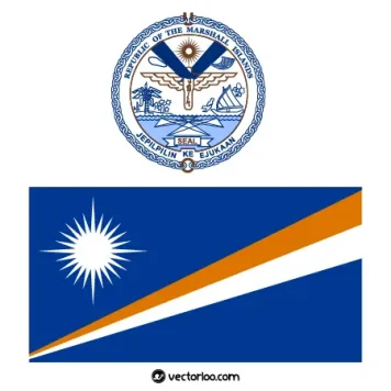 وکتور پرچم جزایر مارشال با نشان ملی 1