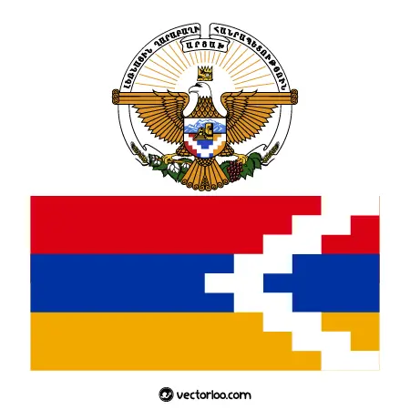 وکتور پرچم کشور آرتساخ با نشان ملی 1